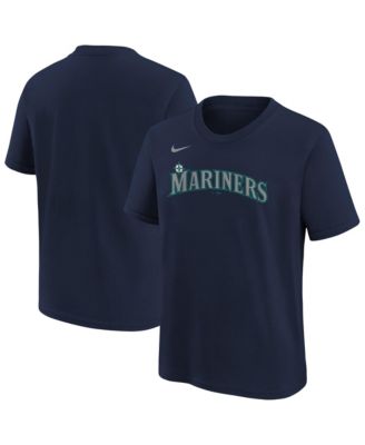 Nike Big Boys and Girls Athletic Navy Seattle Mariners Wordmark T-Shirt