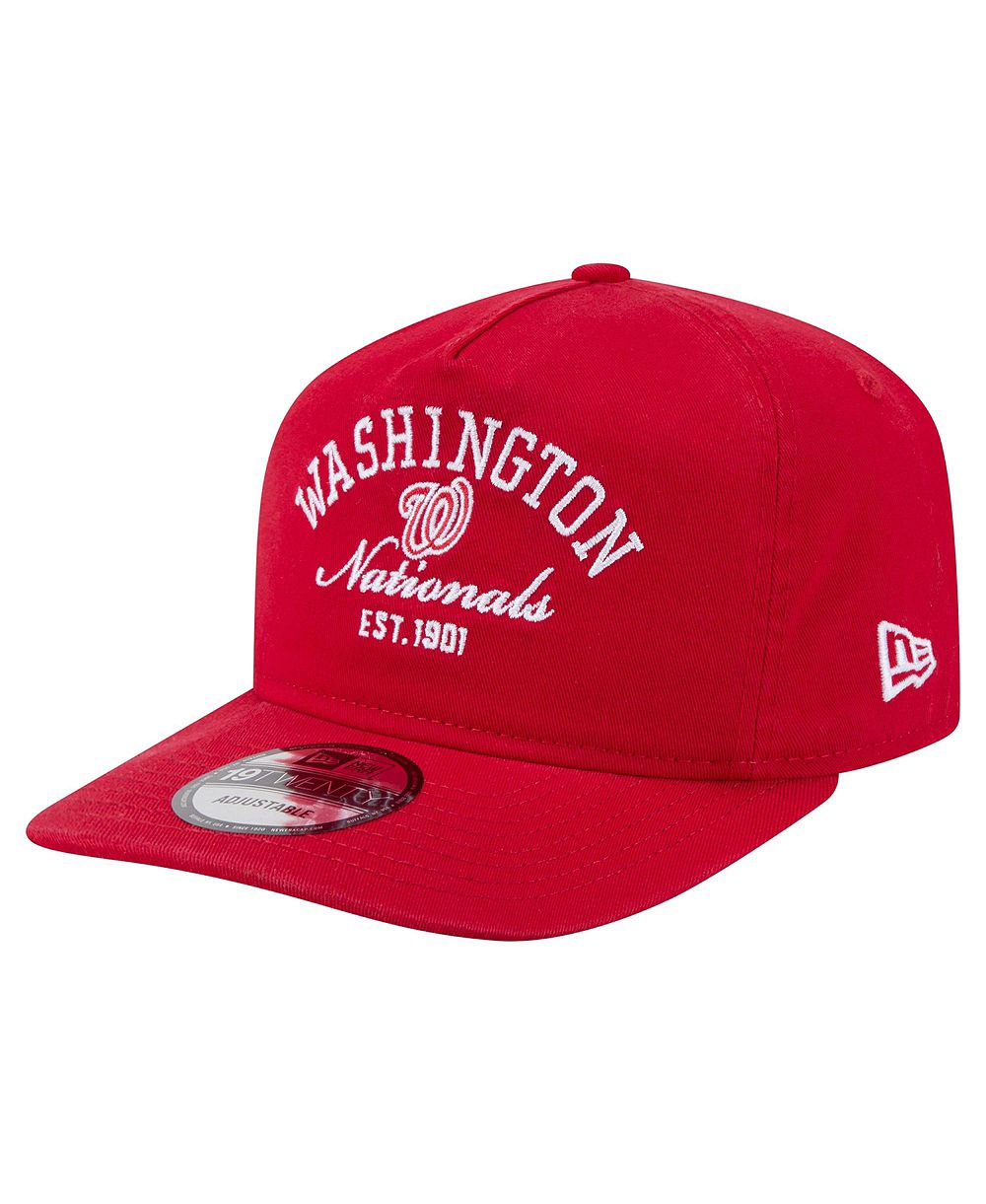New Era Men's Red Washington Nationals Stacked 19TWENTY Adjustable Hat