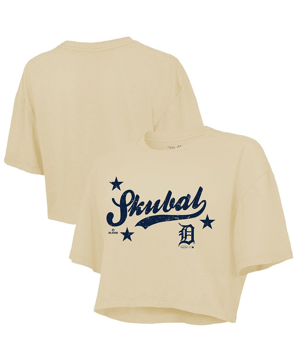 Женский укороченный топ Majestic Threads Detroit Tigers Tarik Skubal Boxy Crop Top