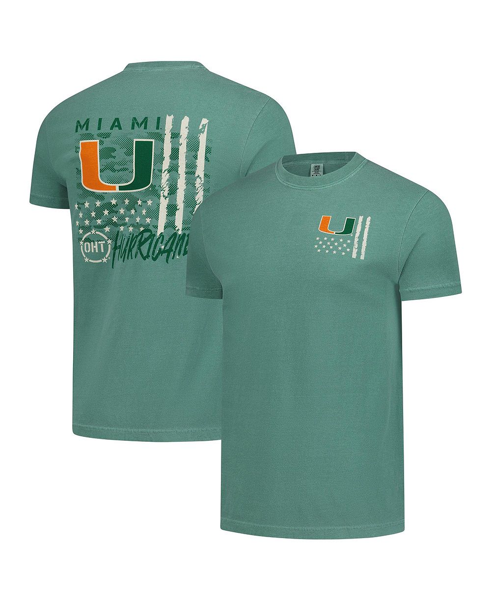 Image One мужская футболка с круглым вырезом Classic Fit Miami Hurricanes Comfort Colors OHT Camo Overlay