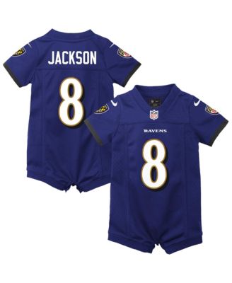 Детский боди Nike для мальчиков и девочек, фиолетовый, Baltimore Ravens, игровая форма Ламара Джексона