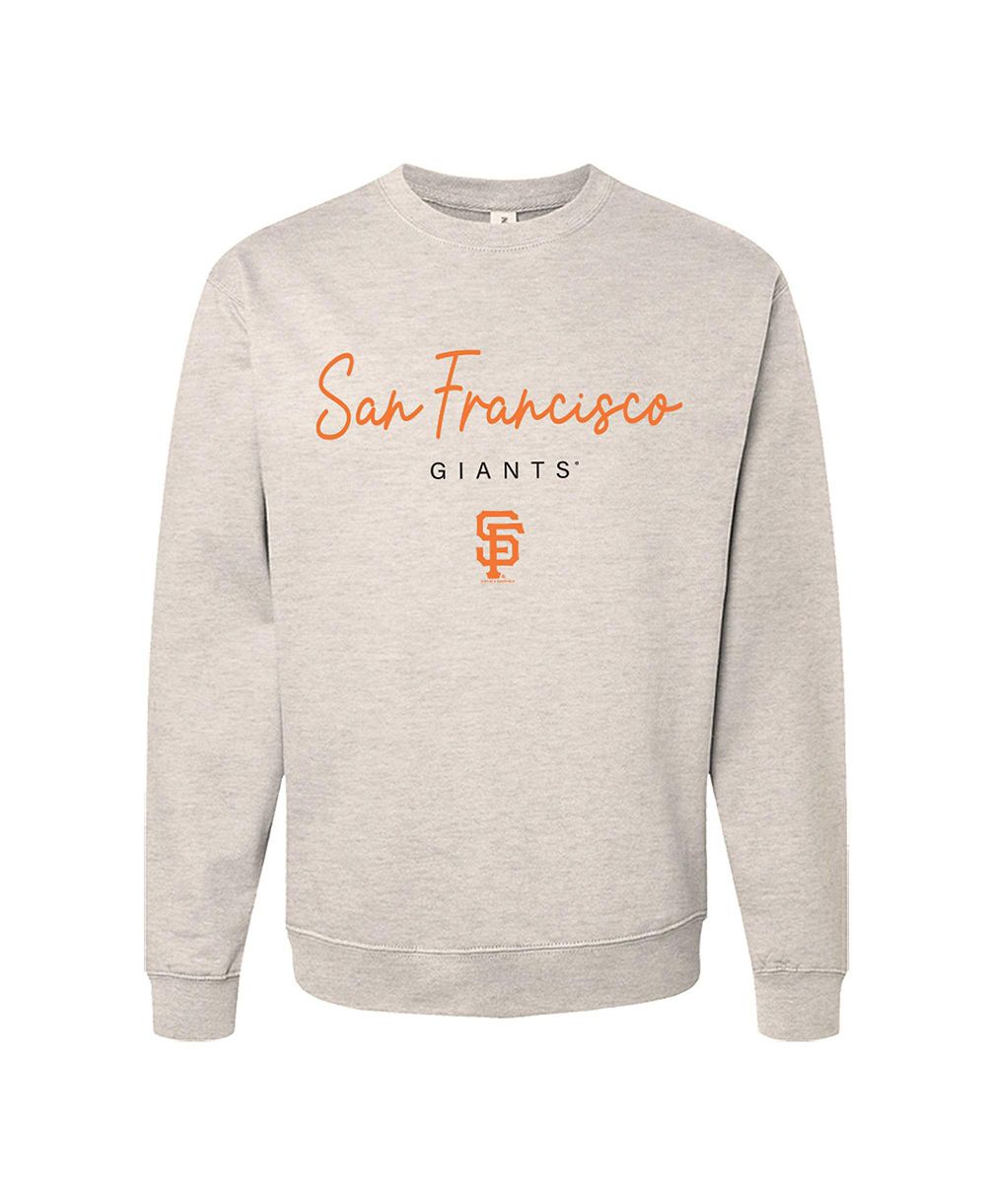 Soft As A Grape женский свитшот с круглым вырезом и свободным кроем San Francisco Giants Pigment Dye