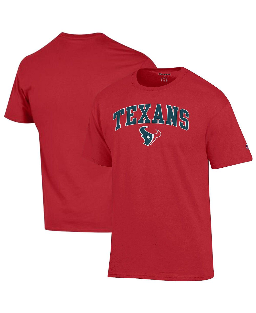 Champion Men's Red Houston Texans Arch Over Logo T-Shirt
