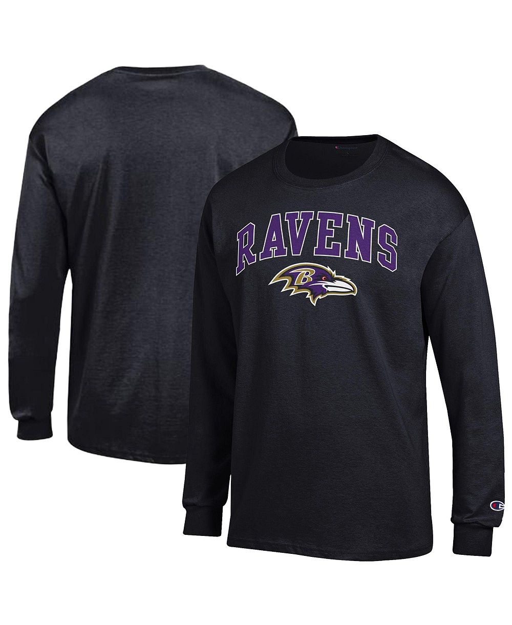 Champion Men's Black Baltimore Ravens Arch Over Logo Long Sleeve T-Shirt