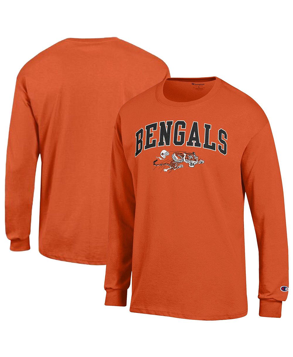 Champion Men's Cincinnati Bengals Long-Sleeve Crewneck Relaxed-Fit T-Shirt