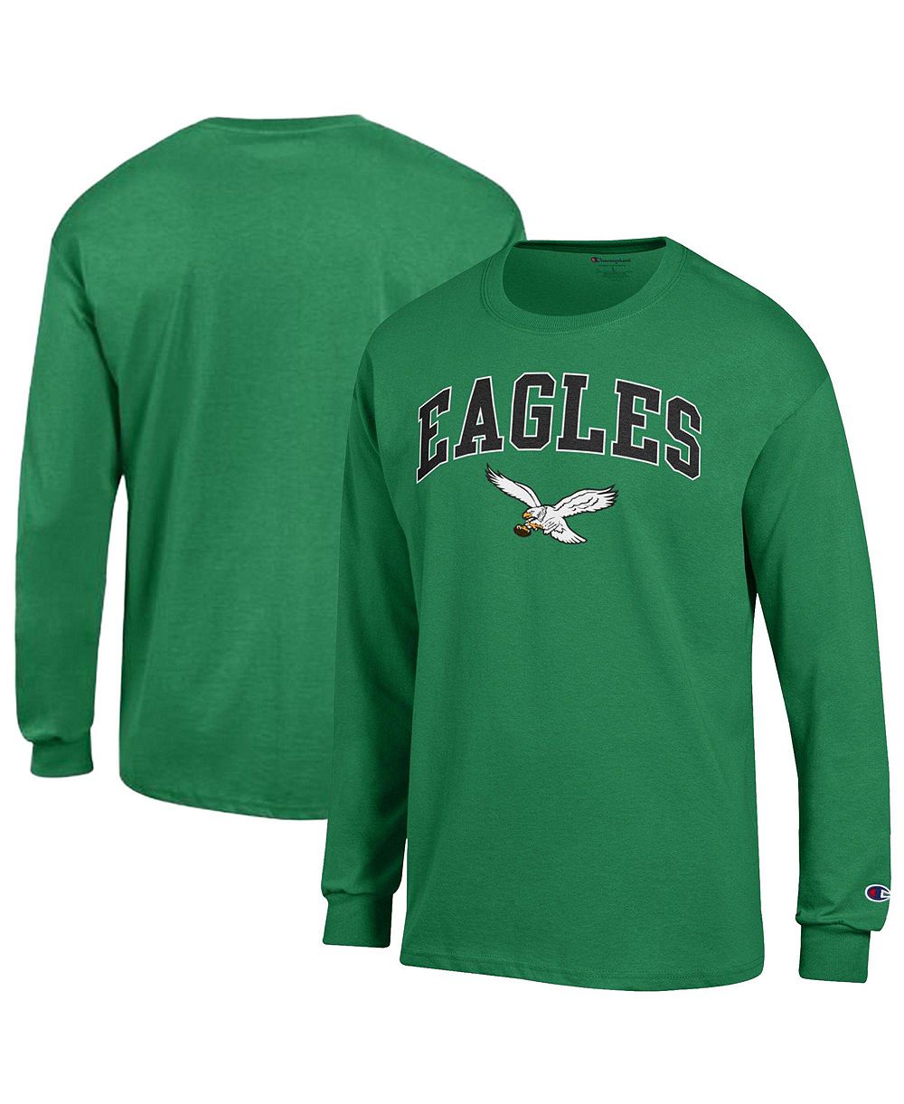 Champion Men's Kelly Green Philadelphia Eagles Arch Over Logo Long Sleeve T-Shirt