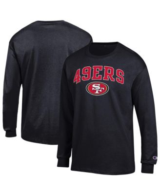 Champion Мужская черная футболка с длинным рукавом San Francisco 49ers