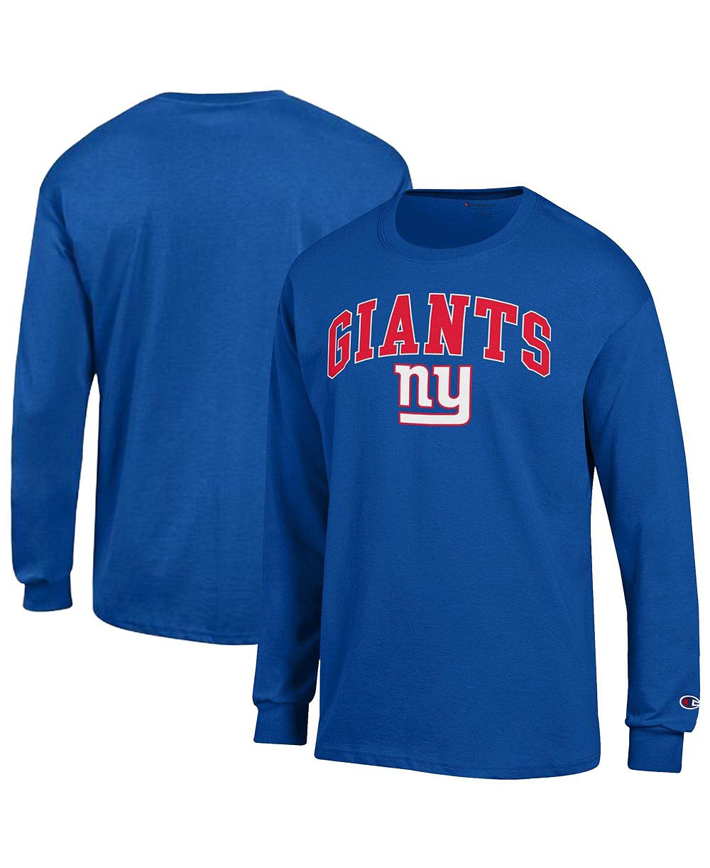 Мужская футболка Champion с длинным рукавом и логотипом New York Giants