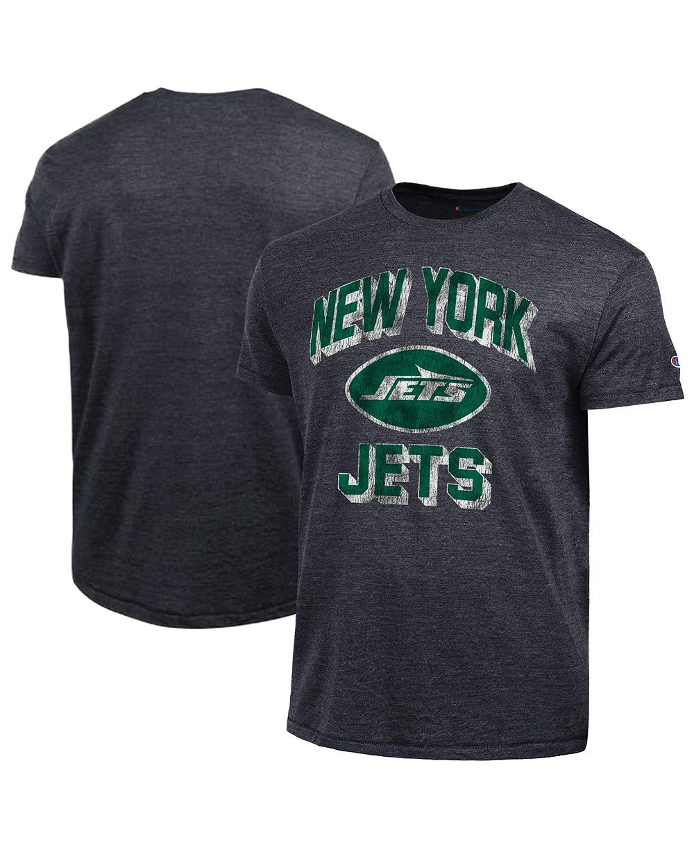 Champion Men's New York Jets Ultimate Tri-Blend Distressed Graphic T-Shirt