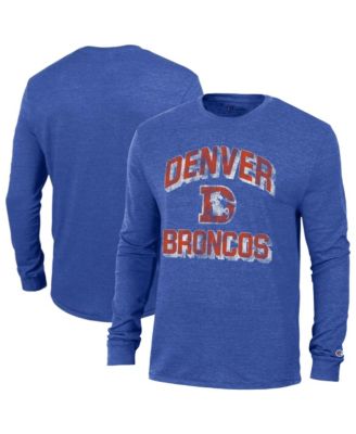 Champion мужская футболка с длинным рукавом из трикотажной смеси Heather Royal с логотипом Denver Broncos