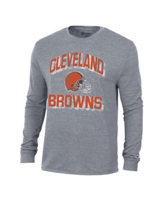 Футболка Champion мужская Charcoal Cleveland Browns Ultimate с длинным рукавом из трикотажной смеси
