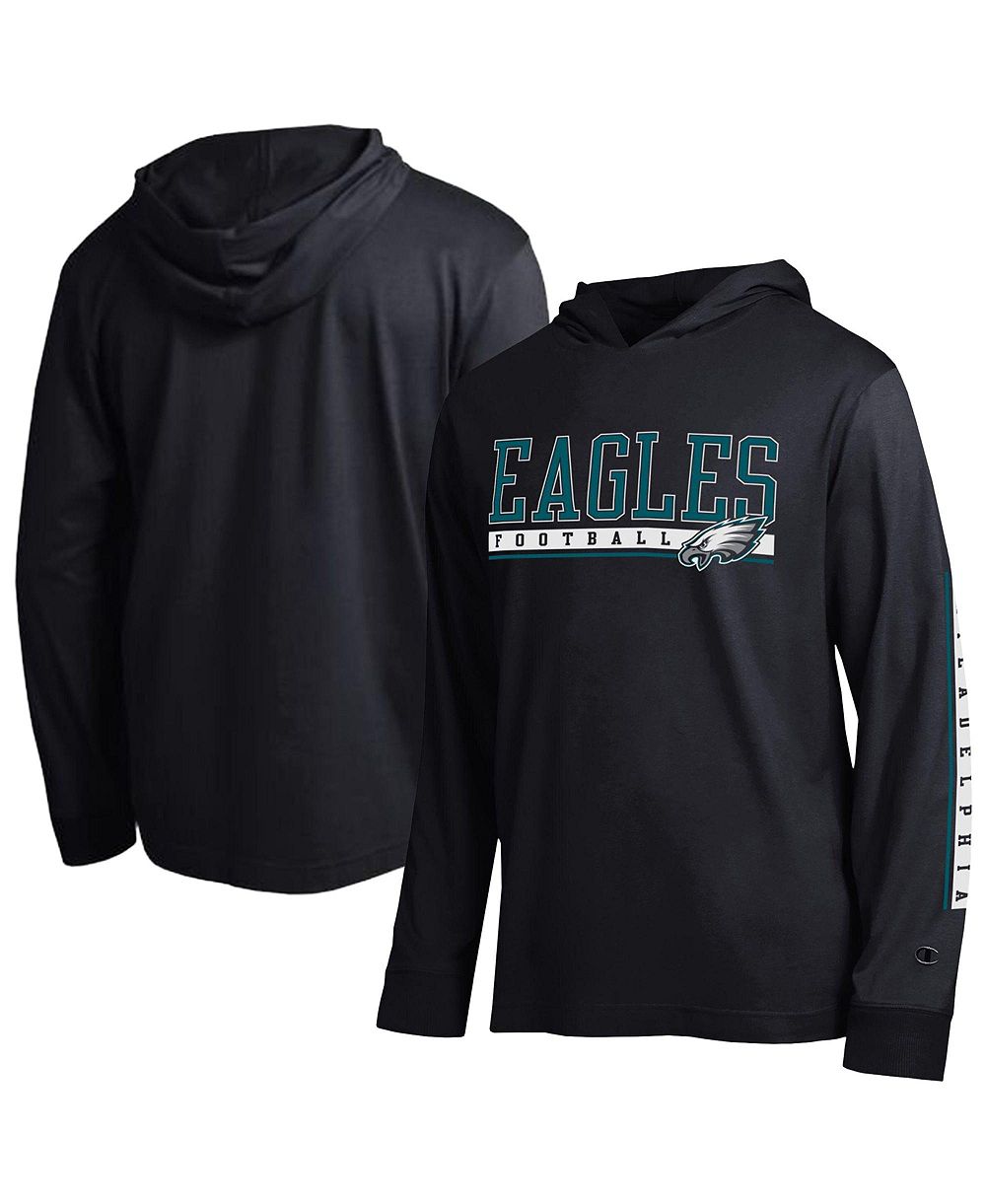Champion Мужская черная футболка с капюшоном Philadelphia Eagles