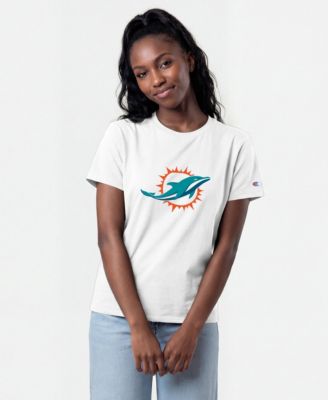 Champion Women's Miami Dolphins Crewneck Logo T-Shirt