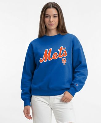 Champion Women's New York Mets Screen Print Relaxed-Fit Sweatshirt