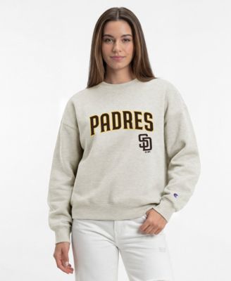 Женский свитшот Champion с принтом San Diego Padres, свободный крой, спущенное плечо