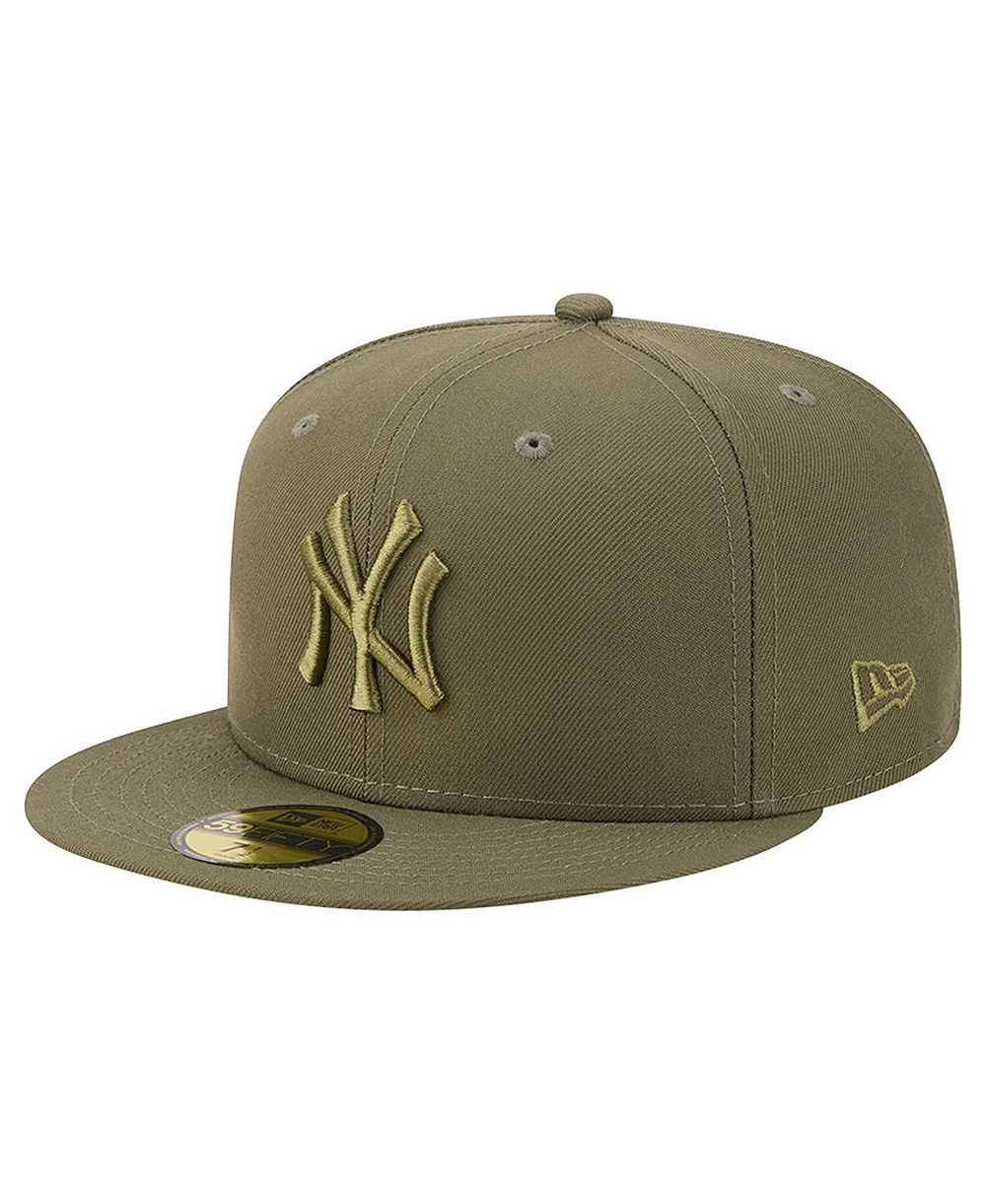 Мужская приталенная кепка New Era Olive New York Yankees 59FIFTY