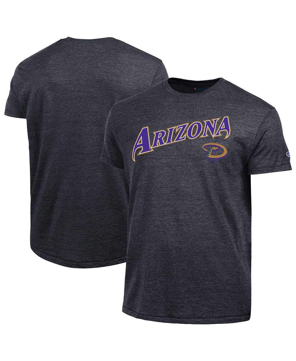 Мужская футболка Champion Arizona Diamondbacks Cooperstown Wordmark Lockup Tri-Blend