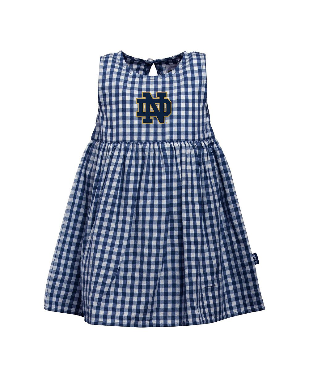 Детское платье Garb для девочек в клетку Loren Notre Dame Fighting Irish, темно-синий цвет
