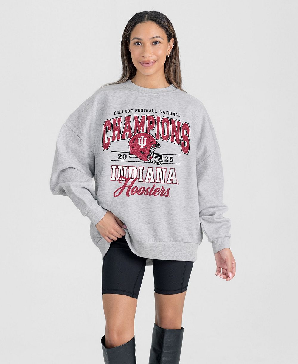 Gameday Couture Women's Indiana Hoosiers Legacy Play Oversized Drop-Shoulder Cotton-Blend Sweatshirt