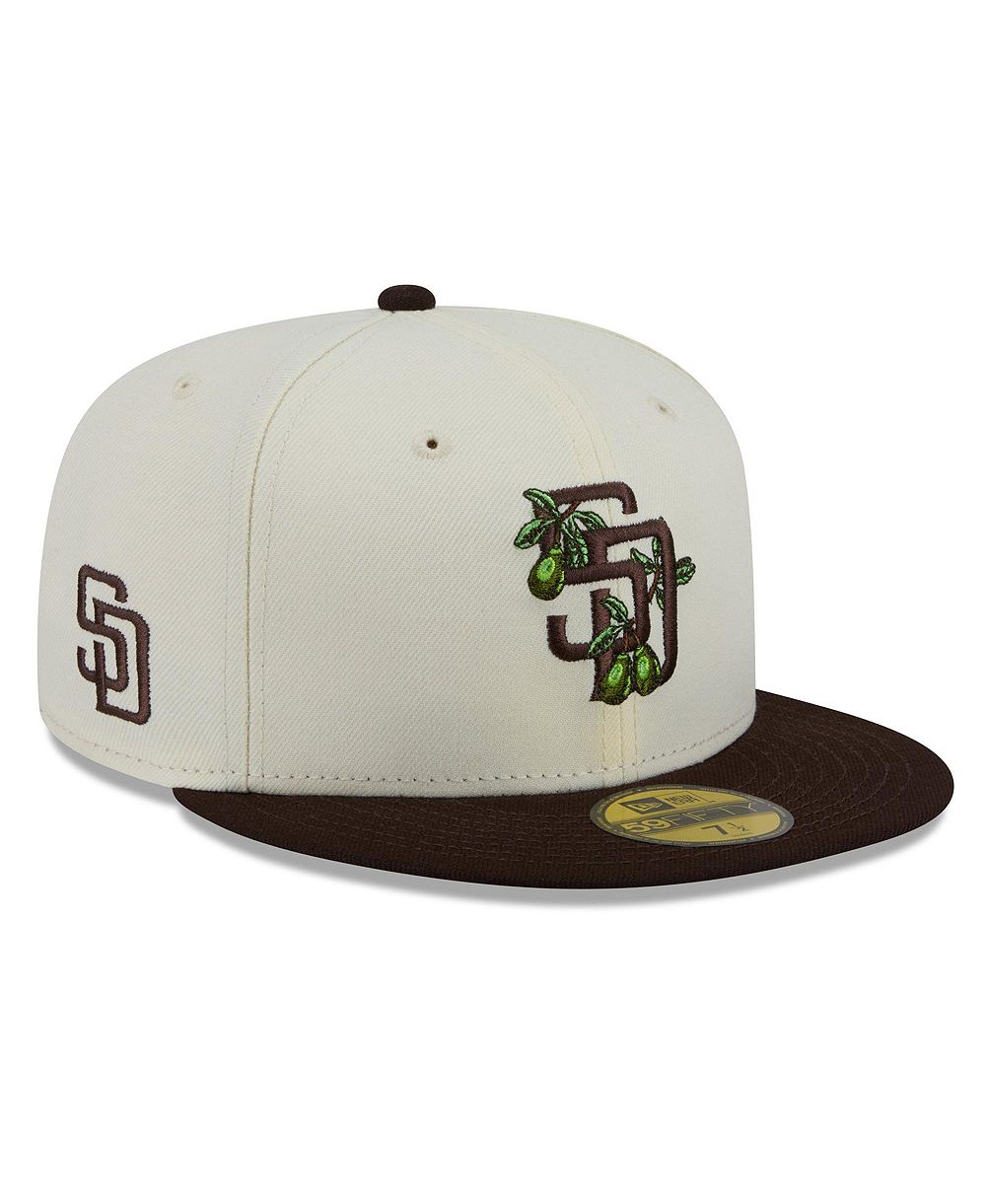 Мужская кепка New Era White/Brown San Diego Padres Blossom 59FIFTY Fitted