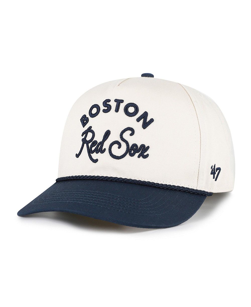 '47 Brand мужская регулируемая кепка Boston Red Sox Rope Script Hitch натурального/синего цвета