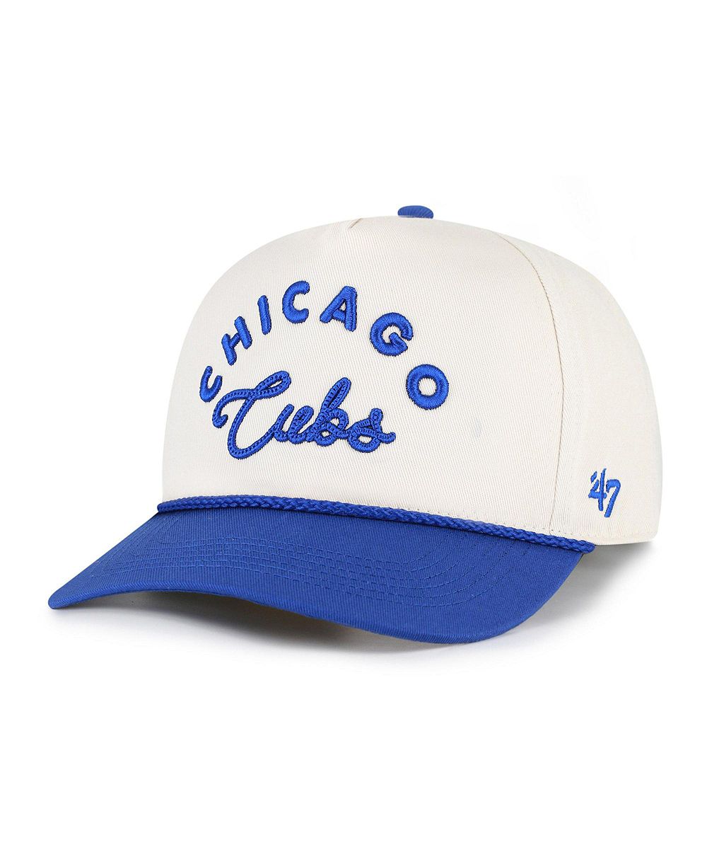 '47 Brand Мужская натуральная/синяя кепка Chicago Cubs Rope Script Hitch с регулируемым ремешком