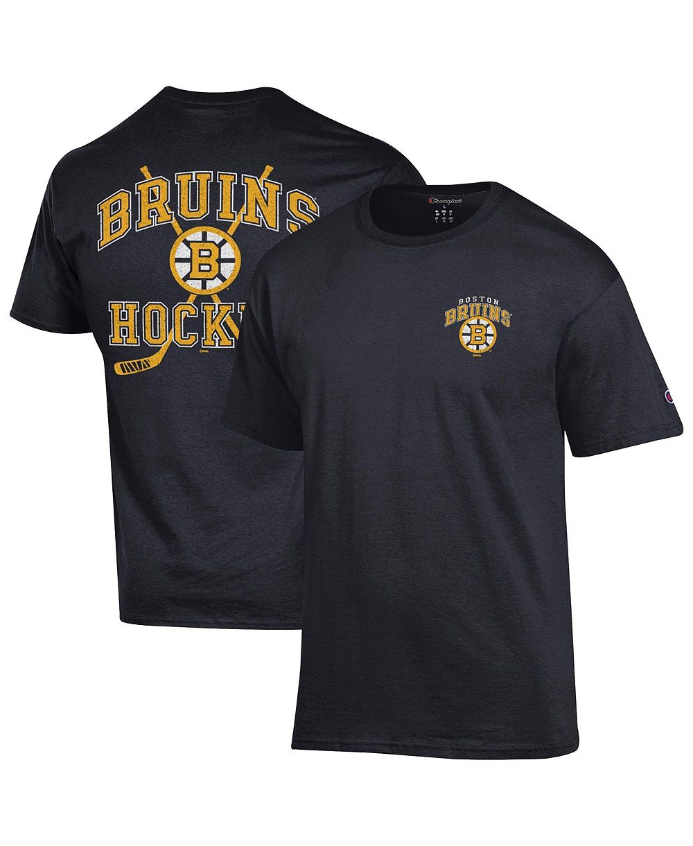 Champion Мужская черная футболка-джерси Boston Bruins Stick With It