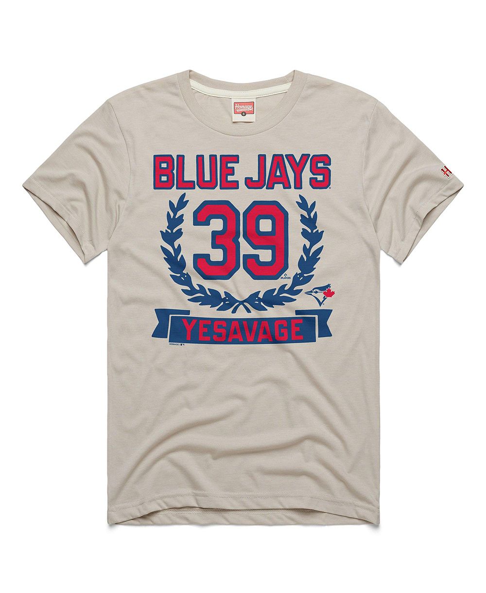 Homage Men's Toronto Blue Jays Trey Yesavage Wreath Rookie Graphic Tri-Blend T-Shirt