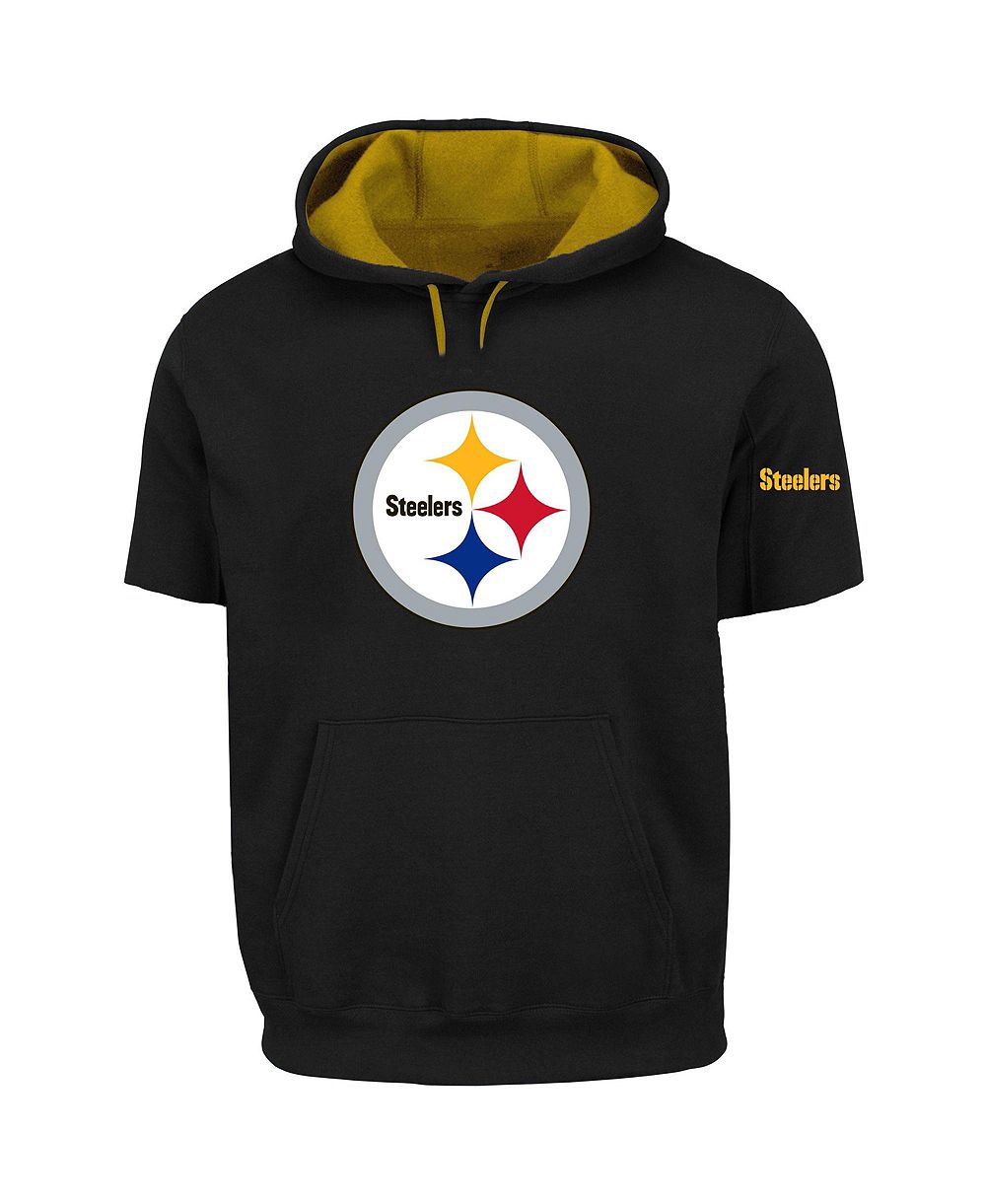 Мужской флисовый худи Fanatics Big & Tall Pittsburgh Steelers с коротким рукавом, средней плотности