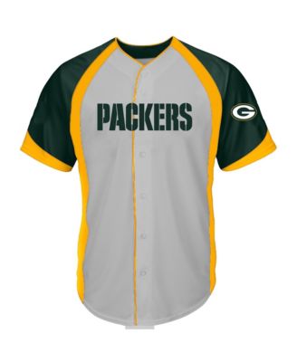 Fanatics Мужская серая рубашка в стиле раглан Green Bay Packers