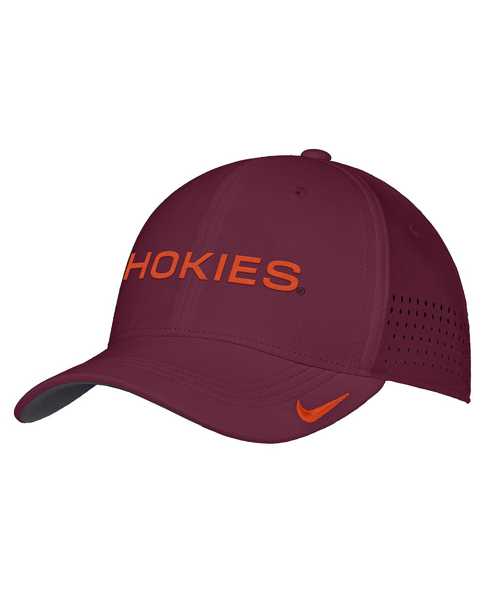 Мужская кепка Nike Virginia Tech Hokies 2026 AeroBill SwooshFlex Dri-FIT бордового цвета