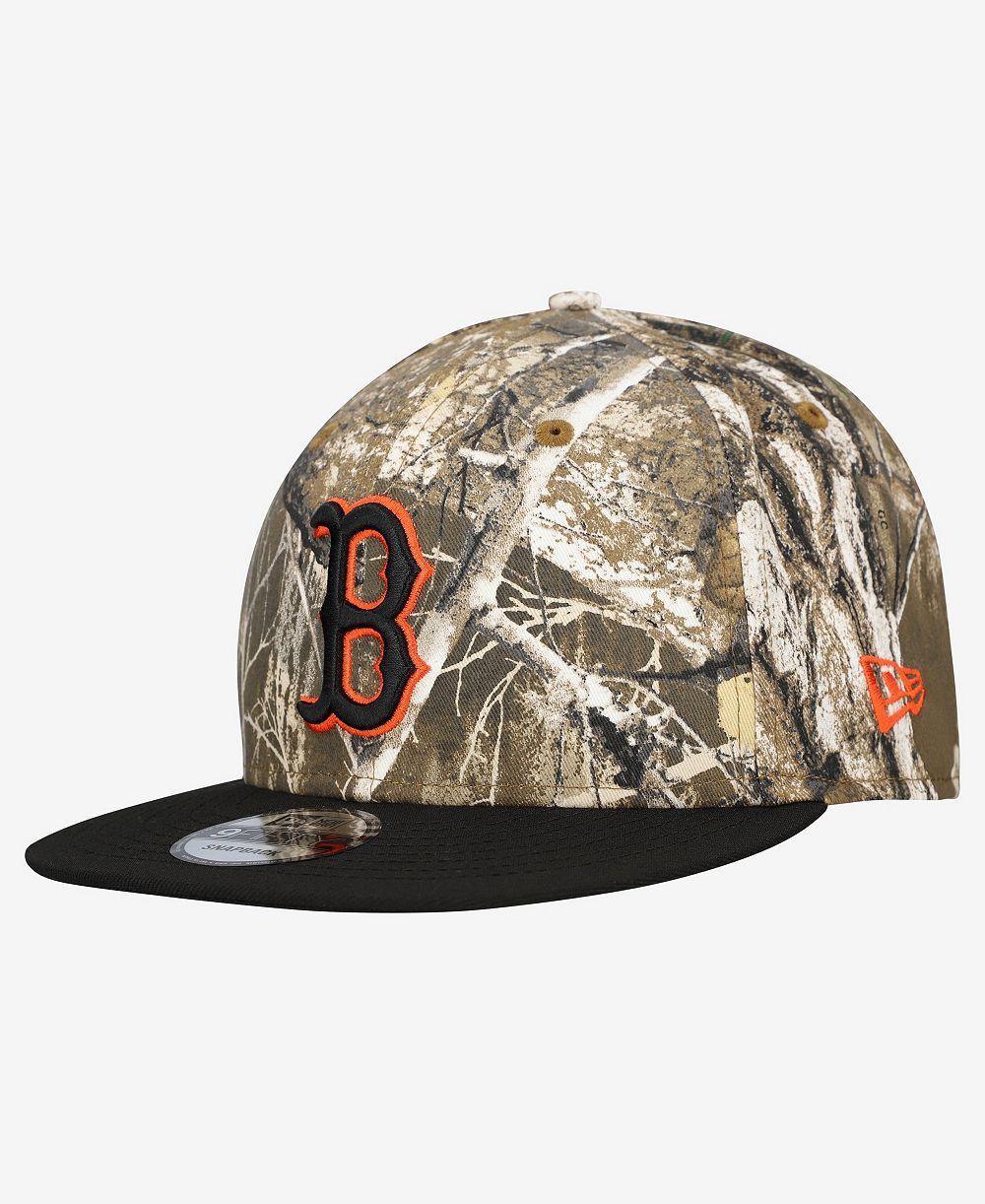 New Era мужская кепка-бейсболка 9FIFTY с застежкой-снэпбэк в камуфляжной расцветке Boston Red Sox Realtree Orange Pop