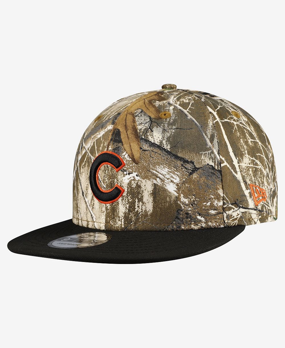 Мужская бейсболка New Era Chicago Cubs Realtree Orange Pop 9FIFTY с камуфляжным принтом и регулируемым ремешком