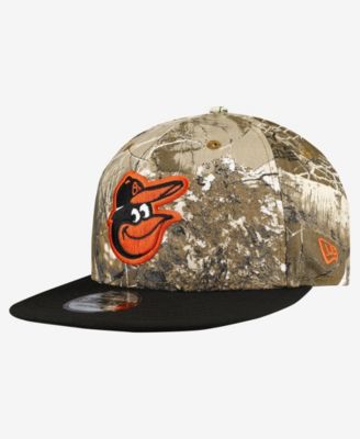 Мужская кепка New Era Camo Baltimore Orioles Realtree Orange Pop 9FIFTY Snapback
