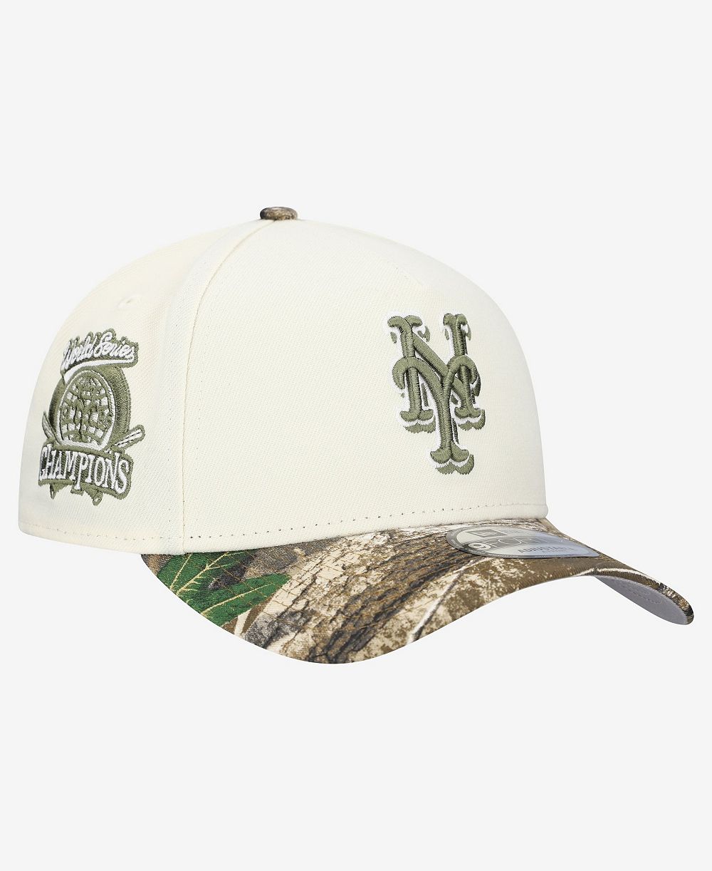 Мужская регулируемая кепка New Era 9FORTY A-Frame New York Mets цвета хаки с камуфляжем Realtree