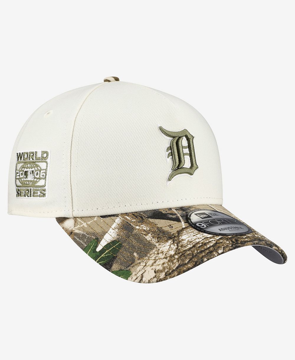 Мужская регулируемая кепка New Era Detroit Tigers 9FORTY A-Frame в цветах хаки/Realtree Camo