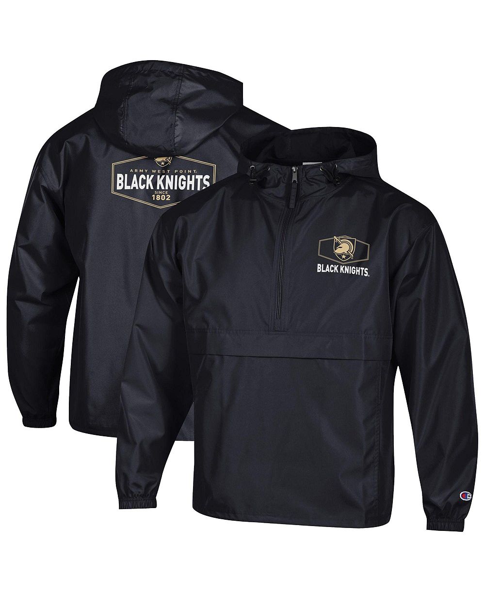 Champion Men's Black Army Black Knights Delay Packable Half-Zip Jacket