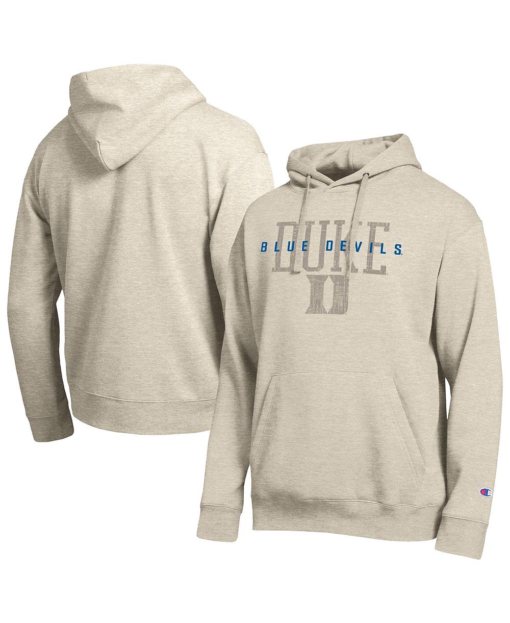 Champion Men's Duke Blue Devils All-Star Neutral Stack Fleece-Lined Distressed-Graphic Relaxed-Fit Hoodie