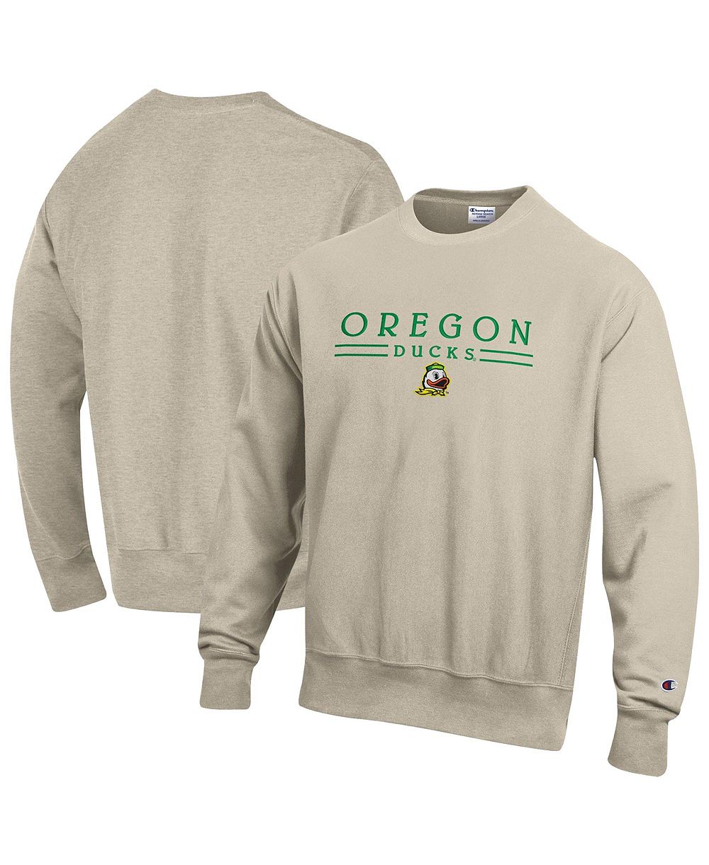 Мужская толстовка Champion Oregon Ducks Reverse Weave Crewneck Heavyweight Fleece-Lined
