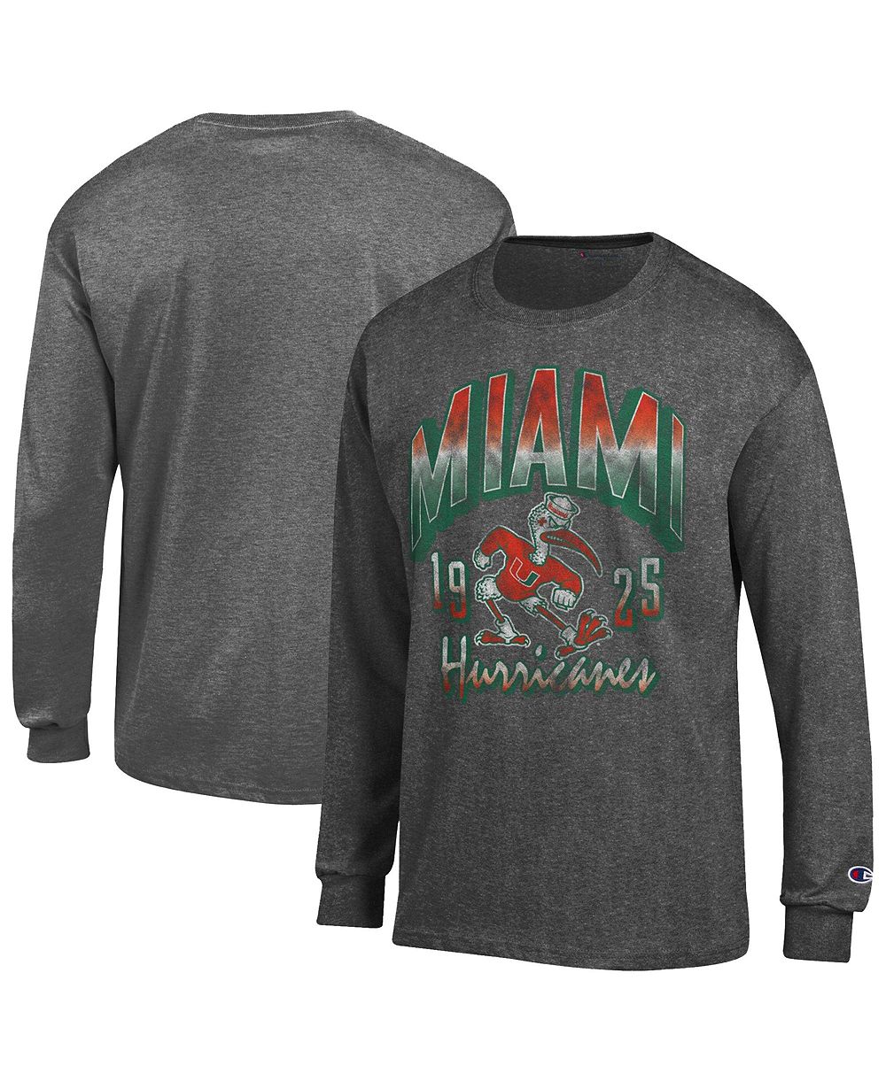 Мужской лонгслив Champion Miami Hurricanes Bold Distressed Crewneck