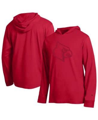 Champion Men's Red Louisville Cardinals Tonal All-Star Long Sleeve Hooded T-Shirt