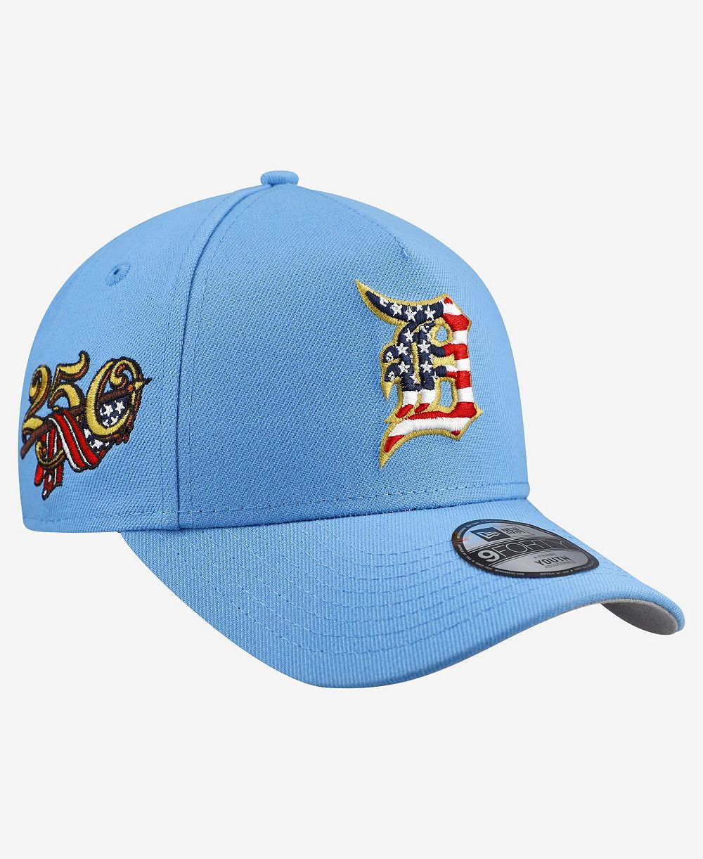 Детская регулируемая кепка New Era 9FORTY A-Frame Detroit Tigers, голубая