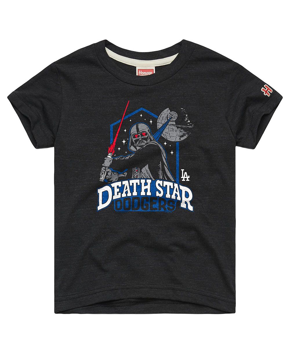 Homage детская футболка Charcoal Los Angeles Dodgers Star Wars x MLB Dark Side
