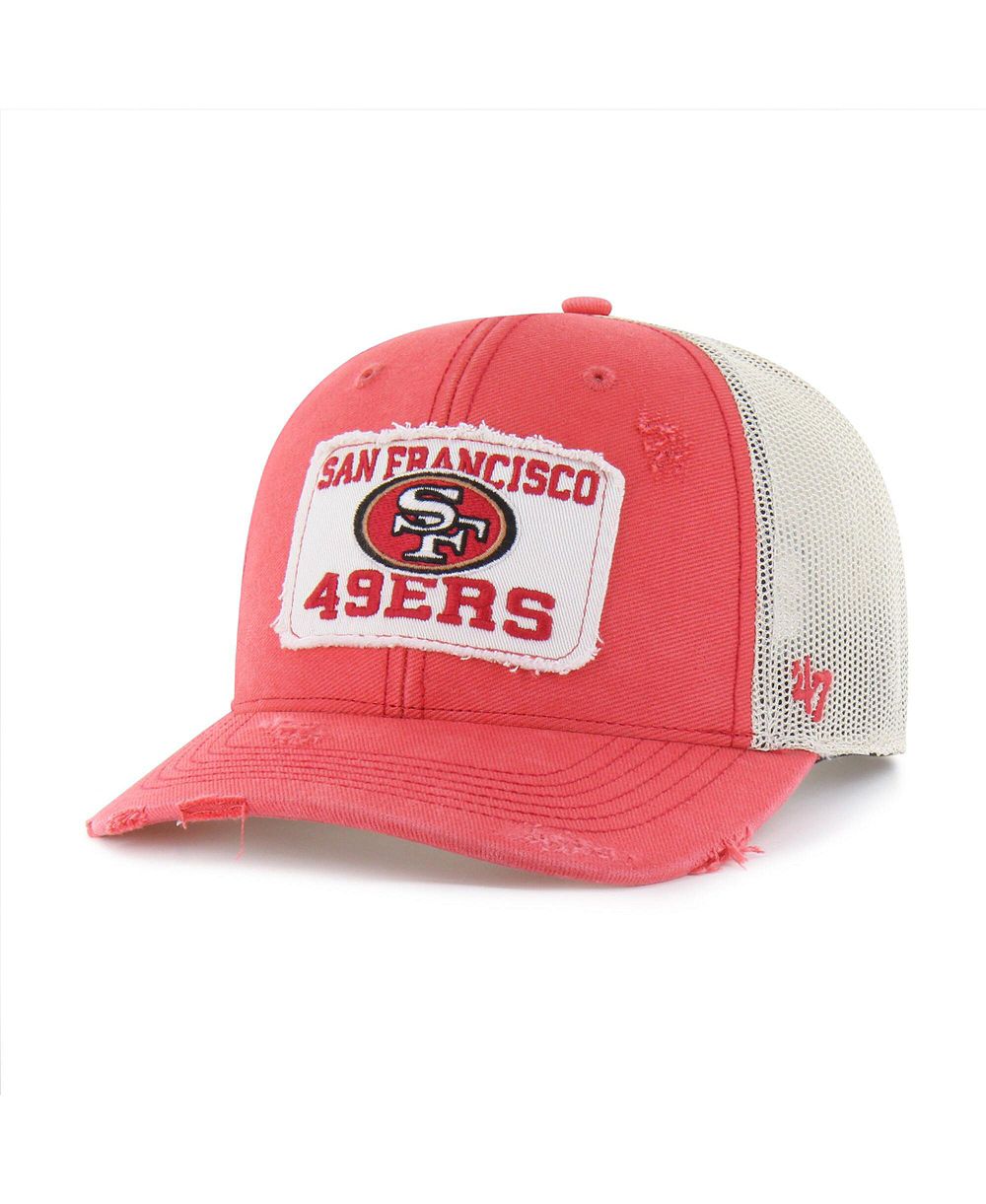 Мужская кепка '47 Brand Red San Francisco 49ers Egremont Well-Worn Adjustable Trucker