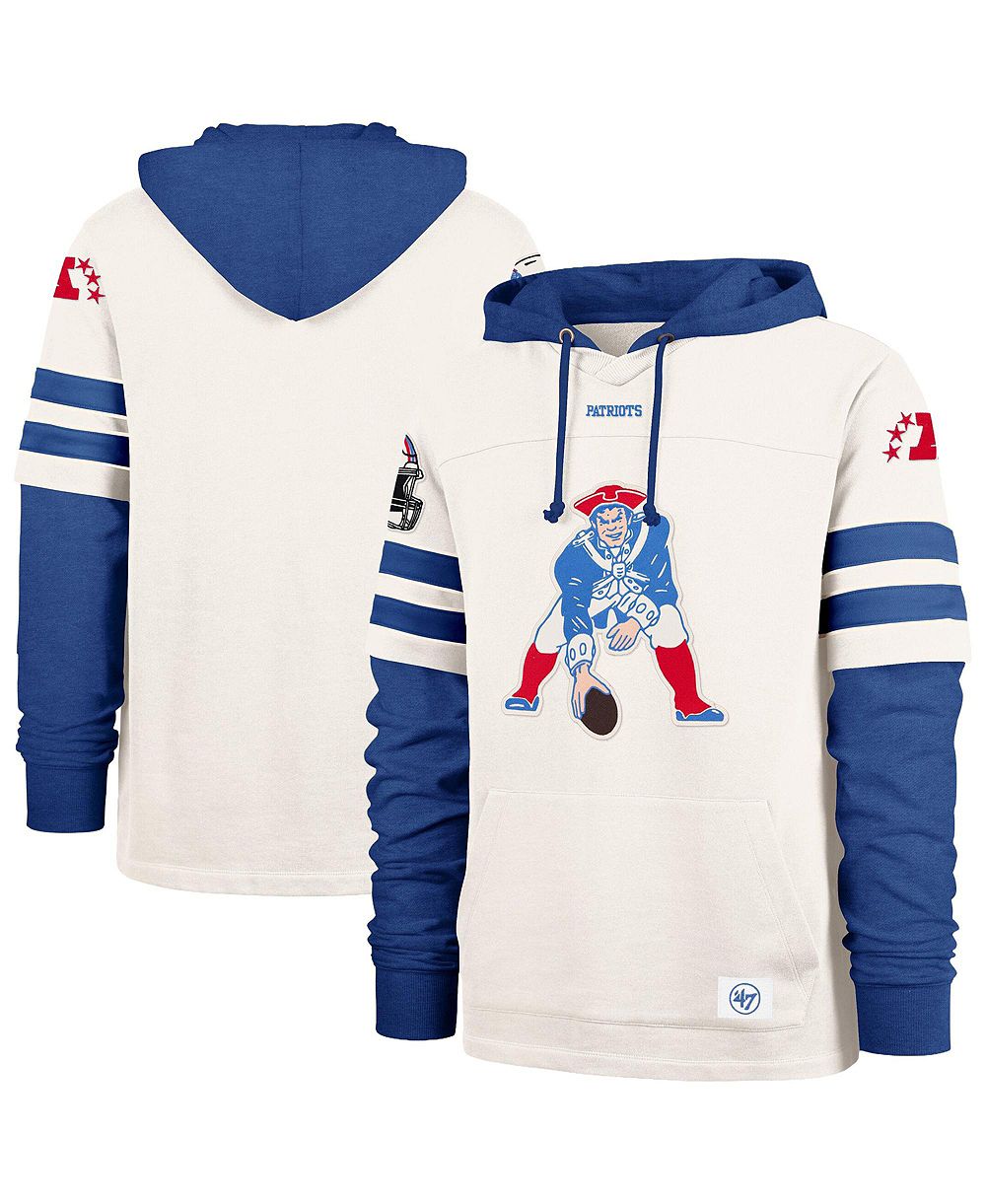'47 Brand мужская кремовая толстовка с капюшоном New England Patriots Split Zone Cornerback Duo Lacer