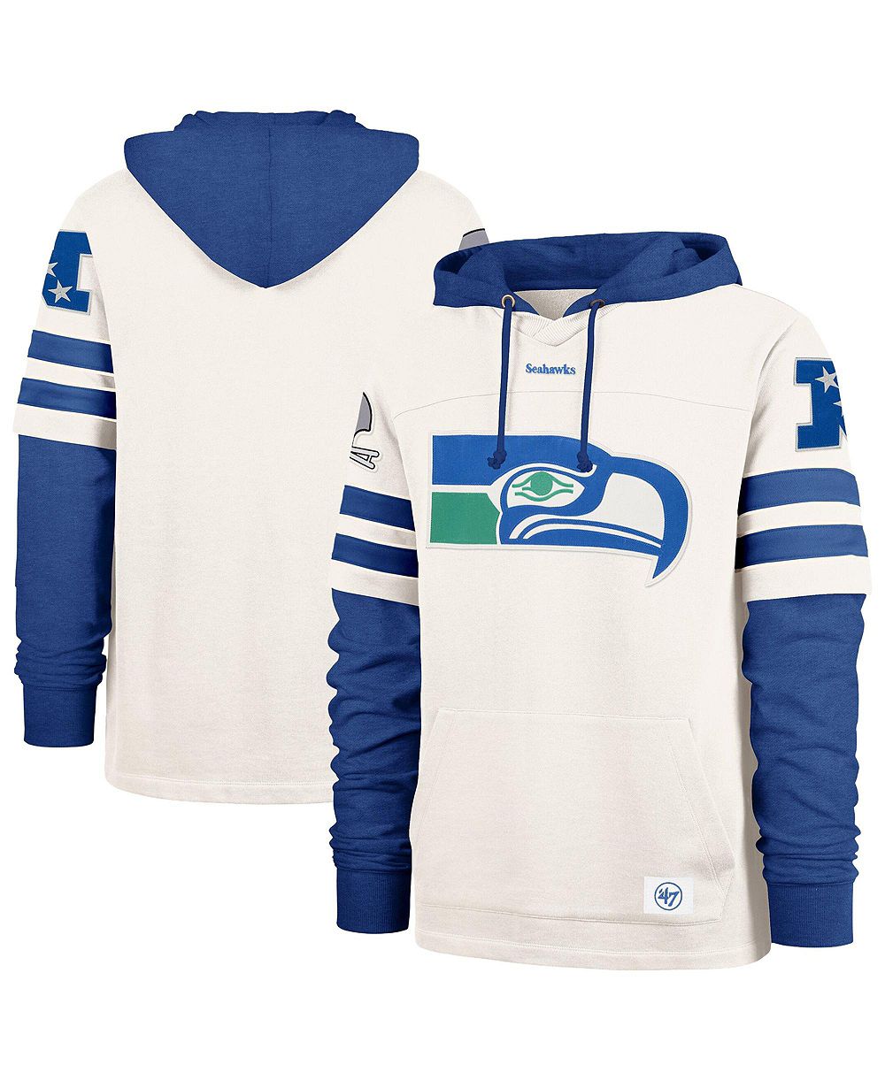 '47 Brand Мужской кремовый худи Seattle Seahawks Split Zone Cornerback Duo Lacer