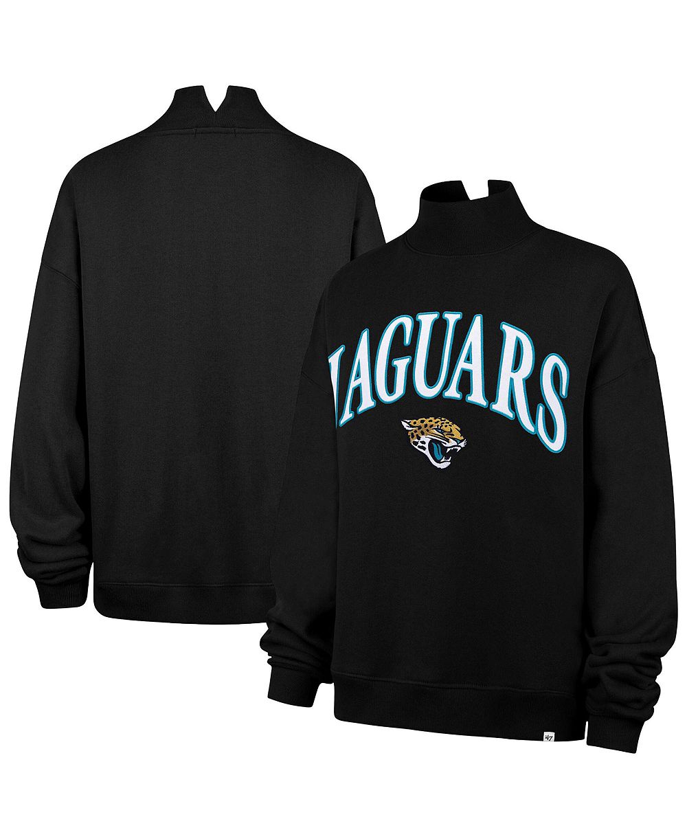 Мужской свитшот '47 Brand Women's Jacksonville Jaguars Vantage с опущенными плечами и высоким воротом, оверсайз