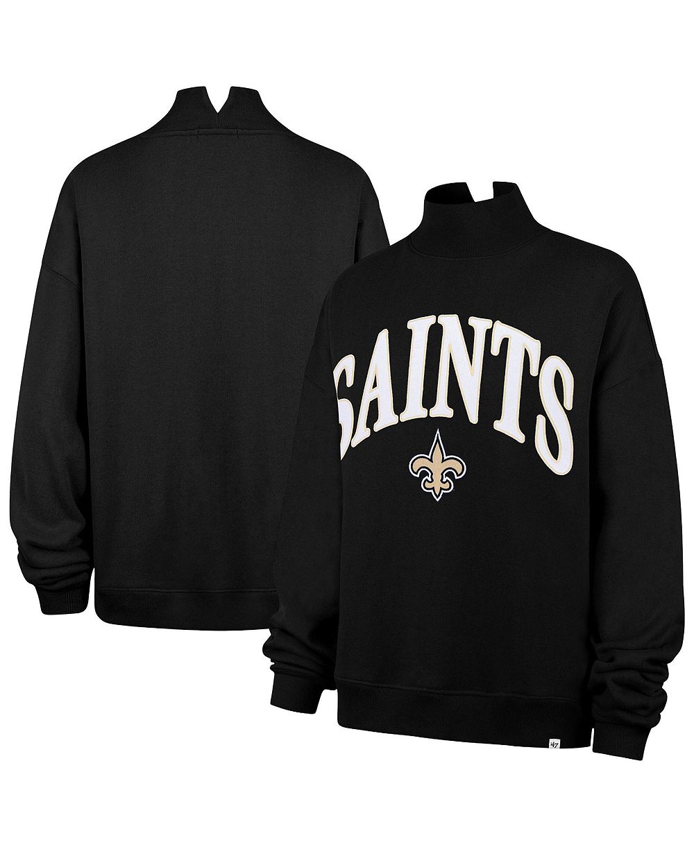 Женское свитшот '47 Brand New Orleans Saints Oversized Vantage с воротником-стойкой
