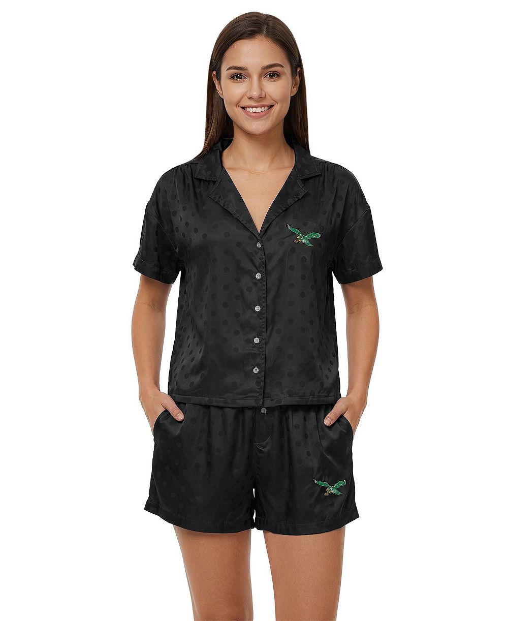 Concepts Sport Женский набор рубашка и шорты Philadelphia Eagles Satin Jacquard