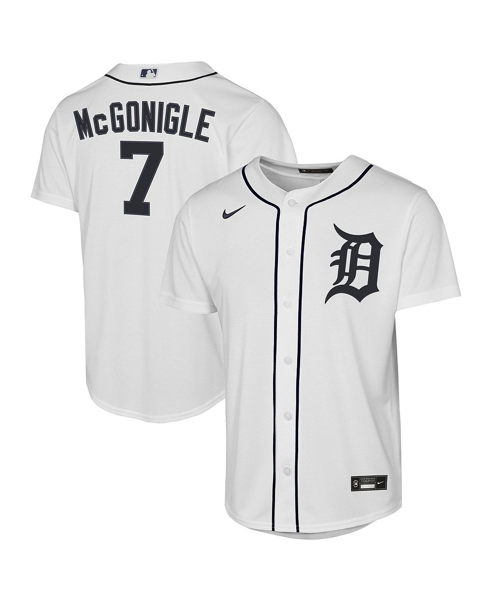 Детская реплика домашней джерси Detroit Tigers с именем Кевина Макгонигла от Nike